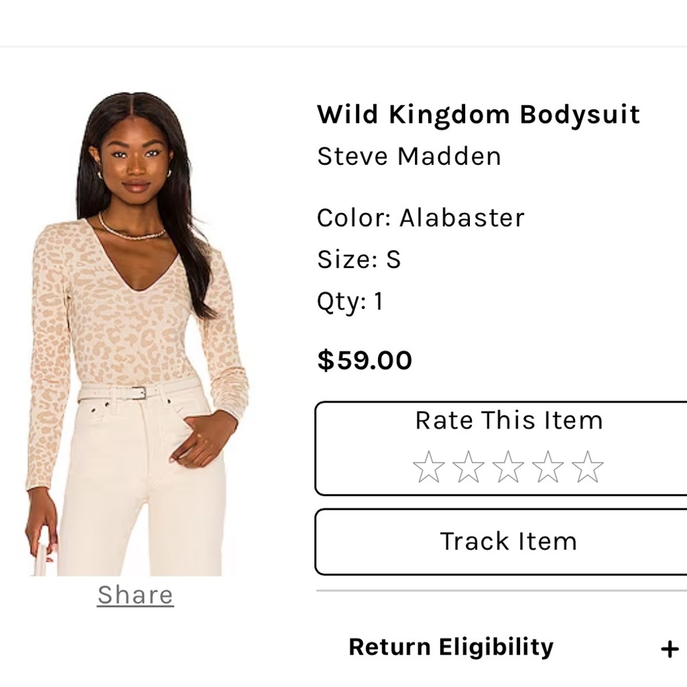 Bodysuit from Steve Madden / revolve - worn once
